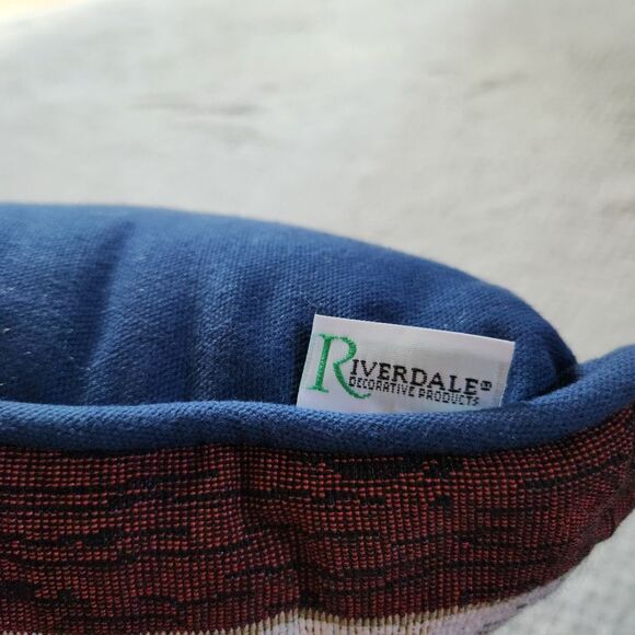 Vintage 90s Riverdale Christmas Holiday Snowman Throw Pillow - Picture 4 of 5